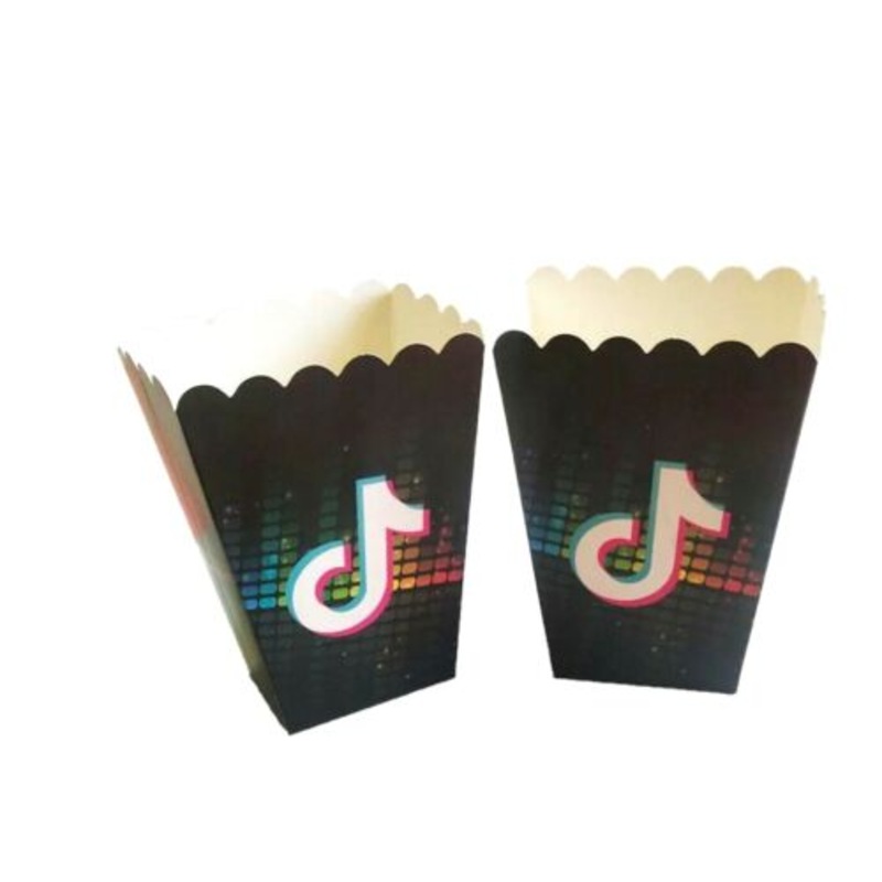 Buy 6Pcs Popcorn Box Tik Tok Tableware Party Supplies TIKTOK Birthday