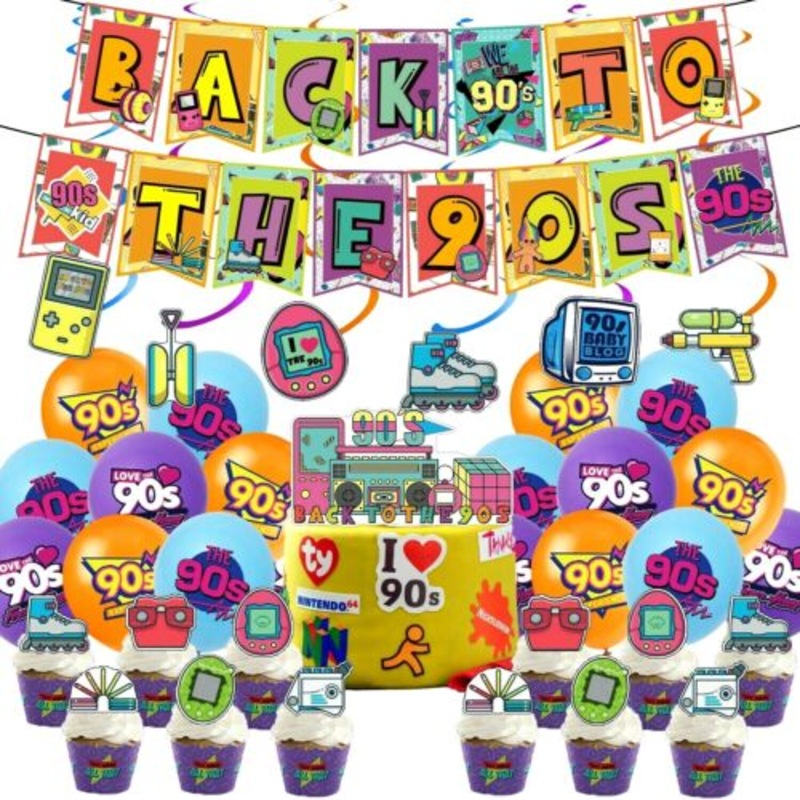 Buy 90's Party Set Party Supplies Adults Birthday Decoration MyDeal