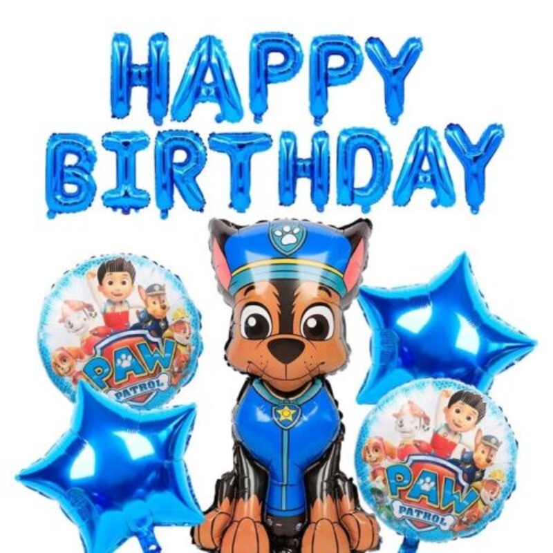 Buy A (Blue) 6PCS Paw Patrol Foil Helium Balloon Set Party Supplies ...