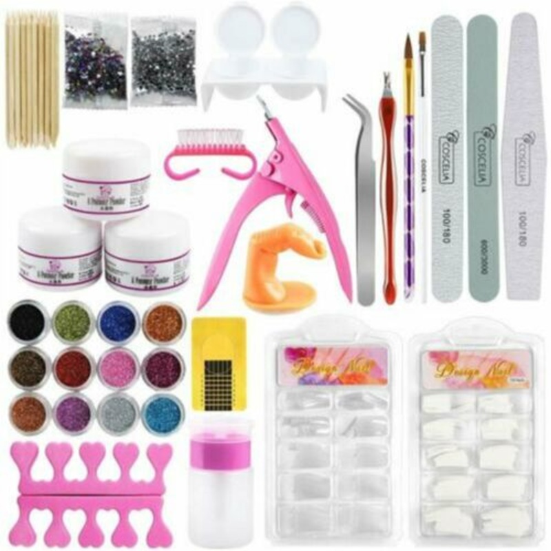 Buy Acrylic Nail Art Kits Full Set DIY Acrylic Powder and Glitter
