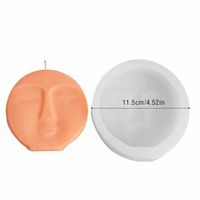 Face Shape 3D Candle Mould DIY Perfume Soap Candle Making Wax Silicone Mold