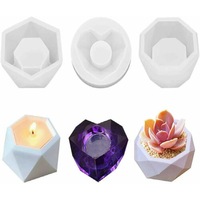 Flower Pot 3D Candle Mould Perfume Soap Candle Making Wax Silicone Mold