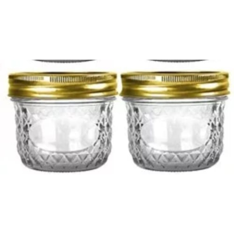 Buy Gold Lid 12x Clear Square Glass Jars Spice Herb Seasoning Condiment