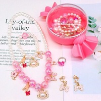 Hello Kitty Jewellery Box Necklace Earring Princess Kids Girls Toy Gift