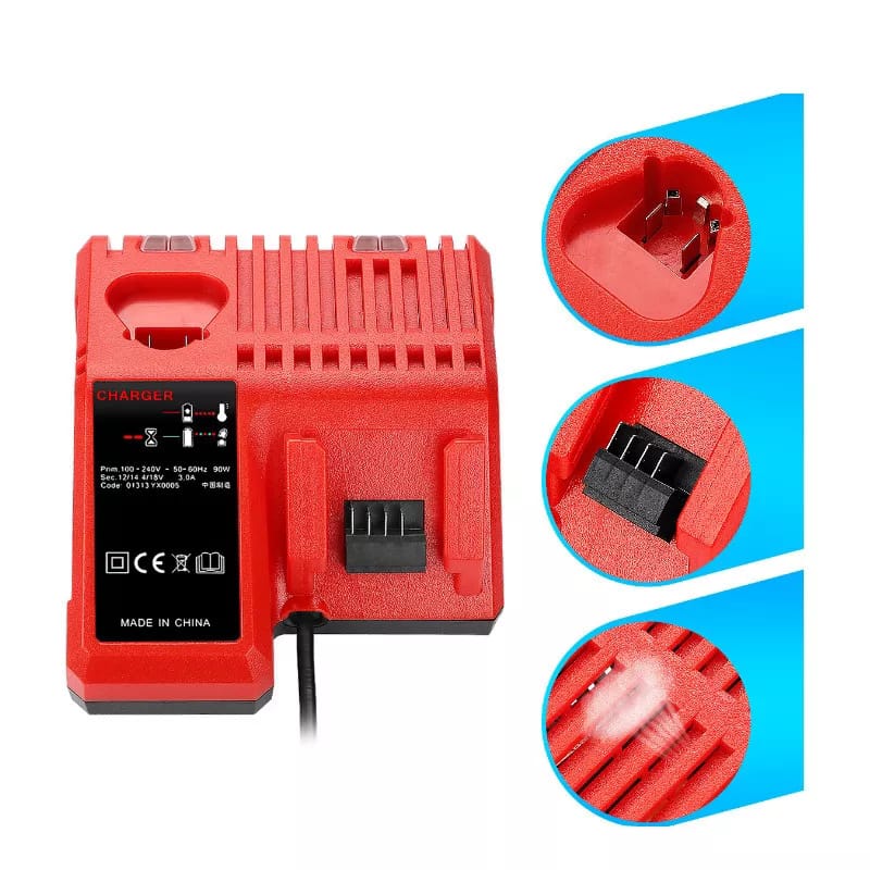 12V 18V Rapid Battery Charger For Milwaukee M12 18C Multi Voltage Dual