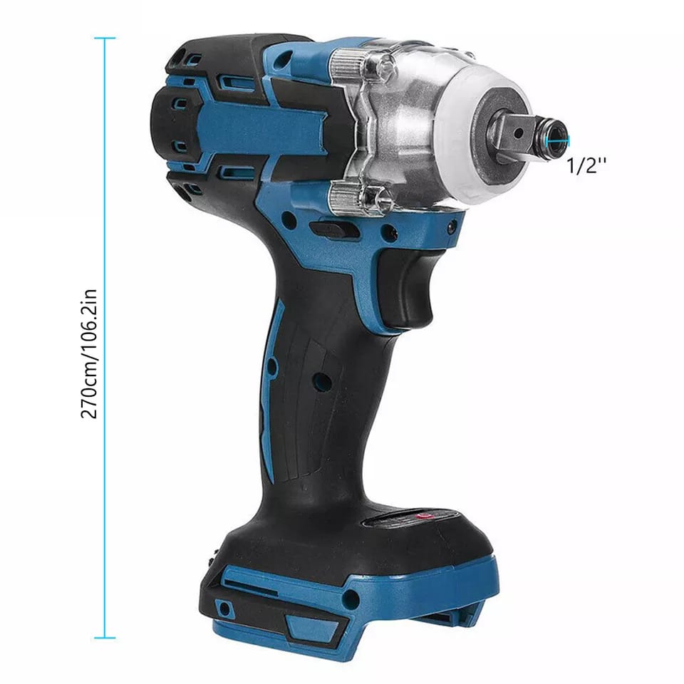1/2" Driver Brushless Cordless Impact Wrench Rattle Gun w/ Socket For Makita 18V