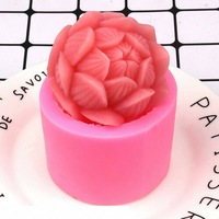 Pink Lotus Mould 3D Candle Mould Perfume Soap Candle Making Wax Silicone Mold