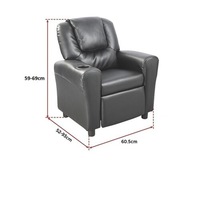 PU Leather Kids Childrens Recliner Lounge Chair Sofa with Drink Holder