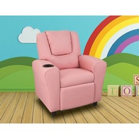 PU Leather Kids Childrens Recliner Lounge Chair Sofa with Drink Holder