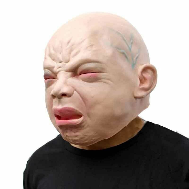 Buy Scary Cry Baby Crying Head Halloween Party Mask Latex Cosplay ...