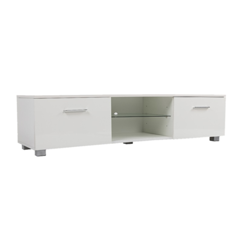 Buy White TV Entertainment Unit Stand High 140cm MyDeal
