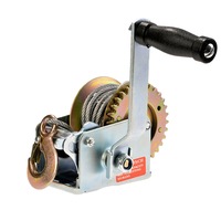 OZNALA 1200LBS/544KGS Hand Winch Manual Car Boat Trailer Camper 2-Ways Steel Cable 10M