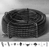OZNALA 12M Plumber Drain Snake Pipe Cleaner Pipeline Sewer 6 Drill Bit Tool For Drill