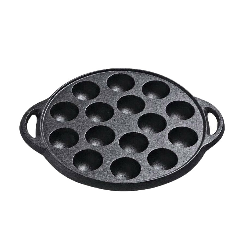 Buy OZNALA 15 Dimple Cast Iron Poffertjes Mini Dutch Pancake Cake Pan
