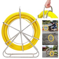 4.5MM 100M Fish Tape Fiberglass Reel Wire Cable Running Rod Duct Rodder Puller
