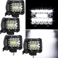 4x 4inch 200W CREE LED Work Lights Spot Flood Light Bar Reverse 4WD 12V 24V