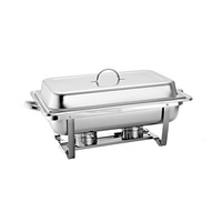 OZNALA 9L Multi Stainless Steel Bain Marie Chafing Dishes Buffet Food Warmer Pan Heater