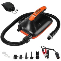 OZNALA 20PSI Electric Air Pump for Inflatable Boat SUP High Pressure 12V Portable