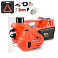 OZNALA 5Ton 12V Car Electric Hydraulic Floor Jack Lift + Impact Wrench Kit Box 3 in 1