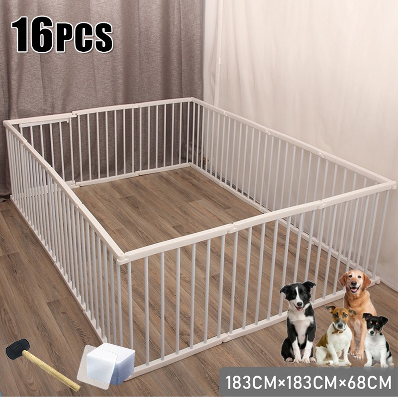 Buy BJWD Dog Playpen Enclosure Portable Panel Pet Playpen Fold Puppy