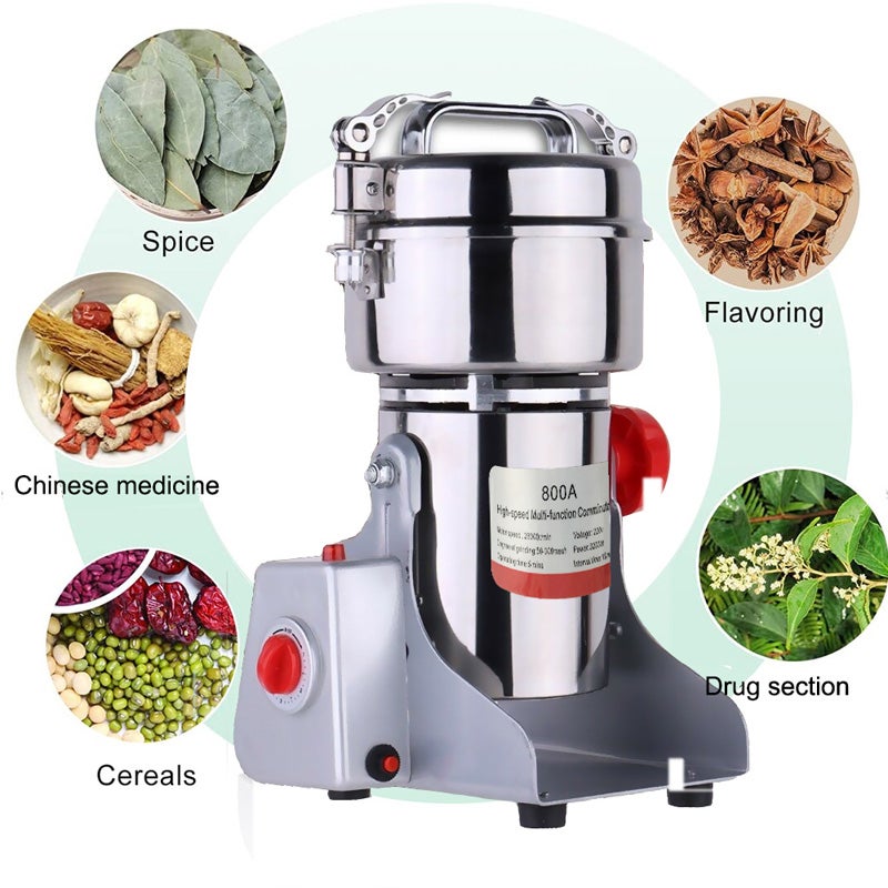 800G Electric Dry Food Grinder Machine Grains Spices Hebals Mill