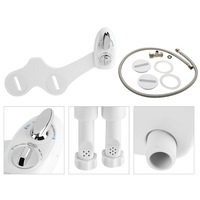 OZNALA Toilet Bidet Seat Attachment Dual Nozzles Spray Hygiene Water Wash Clean Sprayer