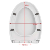 OZNALA Universal Toilet Seat Soft Close Quick Release Top Fixing Hinge V Shape w/ Cover