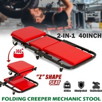 OZNALA 136kg Folding Creeper Mechanic Stool Seat Garage Repair Trolley Workshop