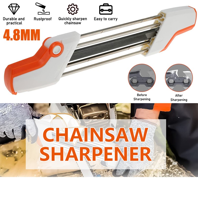 Buy OZNALA 2IN1 Easy Chainsaw File Chain Sharpener Kits Tool 4.8mm