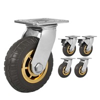 OZNALA 4PCS 6" / 150mm Heavy Duty Swivel Caster Wheels Castor 1000KG，2 with Brakes AU
