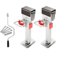 OZNALA 4X660MM Corner Legs Drop Down W/Handle Steel Base 1200LBS Caravan Stabilizer Leg