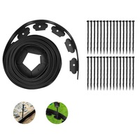 OZNALA 5CM X 10M Fence Landscape Garden Lawn Edging Border Flexible Plant Grass Barrier