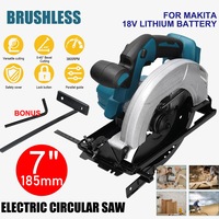OZNALA 7'' Circular Saw 185mm Cordless Brushless Wood Cutting FOR Makita 18v Battery