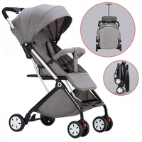 OZNALA Baby Kids Stroller Lightweight Compact Foldable Travel Pram Multicolor Trolley Grey