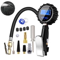 OZNALA Digital Tyre Inflator Car Air Pressure Tire Gauge Motorcycle 200PSI LED Lighting