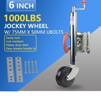 OZNALA Jockey Wheel 6Inch Swivel Swing Up 2267kg Solid Wheel Trailer Caravan Boat Parts