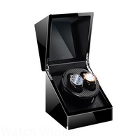 OZNALA Luxury Watch Winder Dual Piano Wood Display Case Crafted Leather Storage Gift