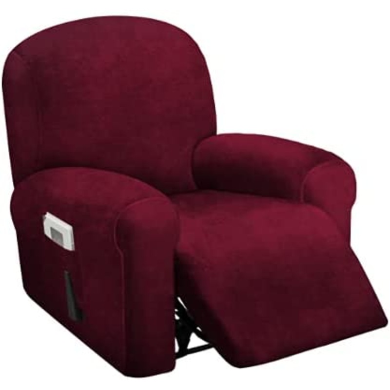 Buy 1 Seat Recliner Cover, Velvet Stretch Reclining Chair Covers for 1