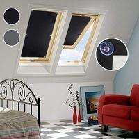 2x Blackout Blind Shade with Suction Cups Temporary Portable Window Cover for Travel Baby Nursery Bedroom Car RV Thermal Insulated 100% Blackout Darkening Curtain(Black)