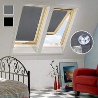 2x Blackout Blind Shade with Suction Cups Temporary Portable Window Cover for Travel Baby Nursery Bedroom Car RV Thermal Insulated 100% Blackout Darkening Curtain(Grey)