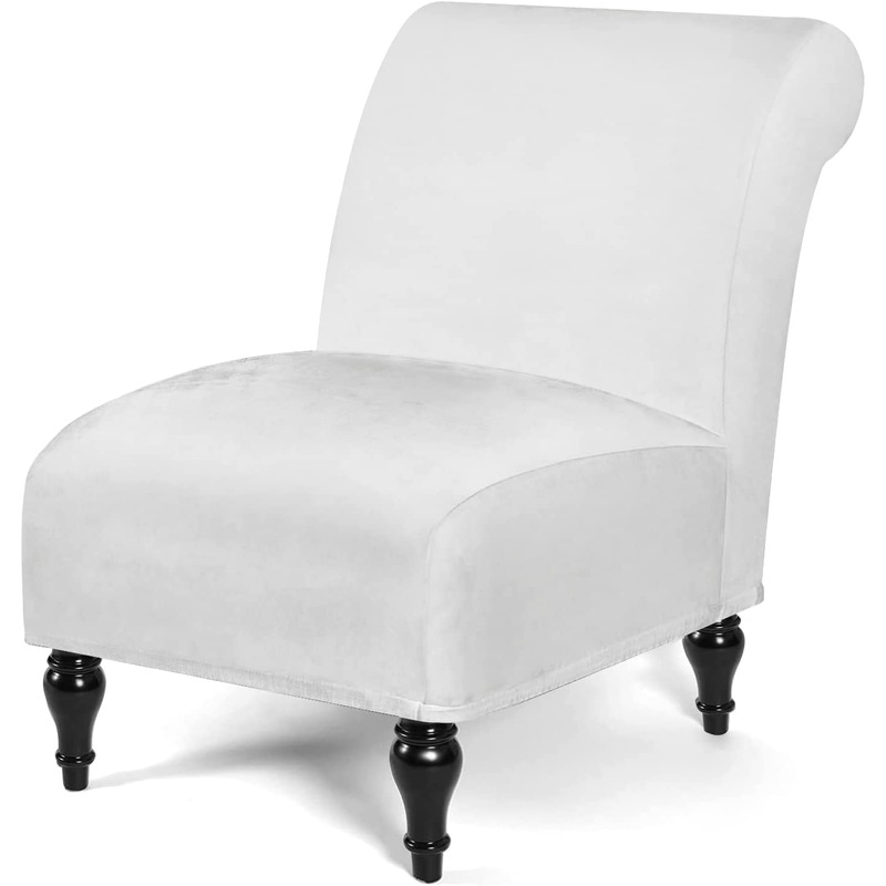 Buy Armless Velvet Accent Chair Slipcover High Stretch Chair Covers