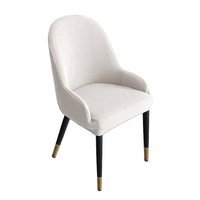 Dining Room Chair Pineapple Elastic Simple Semicircular Handrail Kitchen Chair Covers Protectors,Set of 2/4/6/8 (White)