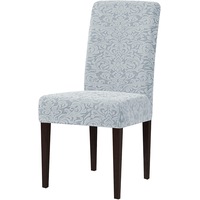 Jacquard Damask Dining Chair Slipcovers Stretch High Back Chair Protector for Kitchen (2/4/6/8pcs, Light Grey)