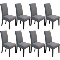 Stretch Dining Room Chair Slipcovers , Set of 2/4/6/8 PCS, Grey