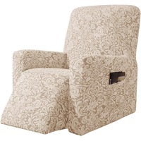 Stretch Rocking Recliner Silpcover with Side Pocket, Linen