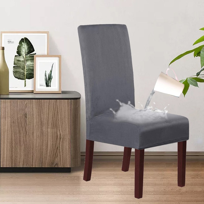 Buy Waterproof Suede Chair Covers Stretch Chair Covers for Dining Room