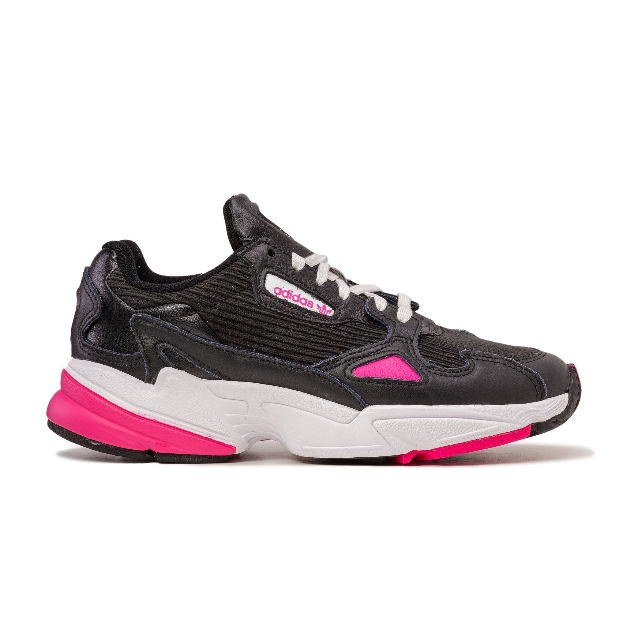 Adidas Women's Falcon Core Black & Pink Sneakers