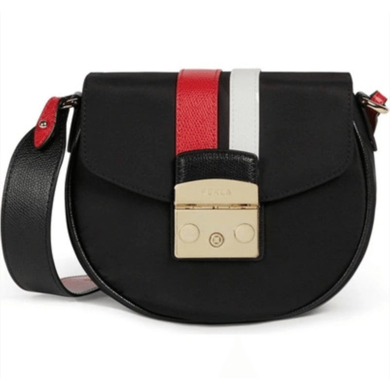 Buy Furla Metropolis Mini Round Crossbody Bag Nero Ruby MyDeal