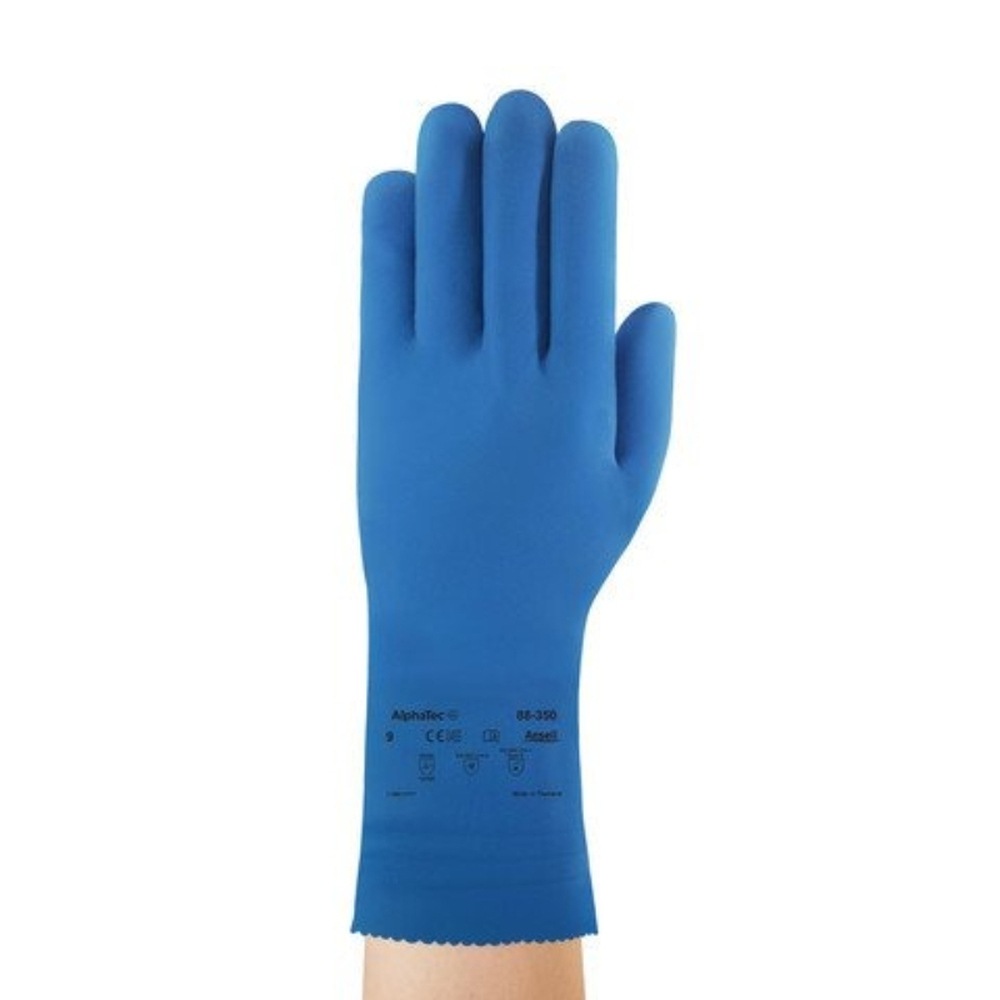 12 Pairs x ANSELL Alphatec Blue Latex Rubber Gloves  88 350