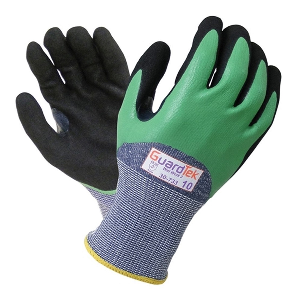 12 Pairs x GUARDTEK Liquid Resistant Gloves  Wet Work 3 30